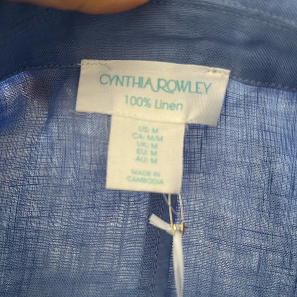 New Cynthia Rowley Women’s 100% Linen Jacket size S color multi - Picture 4 of 4